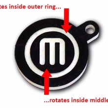 giratorio llave cadena engañar hilado makerbot logo Moda accesorios Llevando llavero anillo Moviente mueve giros gira vueltas 3d print model - Mito3D