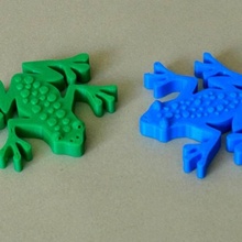 rana fácil impresión dibujos animados estilo juguetes juegos lindo decorativo divertido verde novedad ranas anfibiosanimales hada cuento kermit 3d print model - Mito3D