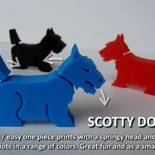 scotty dogz toys & games christmas animal animals creature cute decoration dog fun funny gift model office pet simple small toy unique household moving designer birthday place creatures sharkz springy crocz printin 3d print model - Mito3D