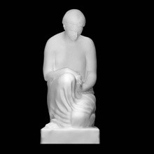 kneeling woman scan stone 3d print model - Mito3D