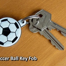 soccer ball football key fob fashion & accessories car fun gift house office unique novelty sports organization chain 3d print model - Mito3D