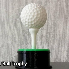 golf ball trophy & garden cool award competition fun gift office prize sport unique wind novelty designer reward sports birthday father fathers day golfball golfer golfing tee 3d print model - Mito3D