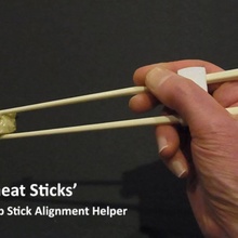 'cheat sticks' - easy chop sticks control & garden chinese cooking dining eating food handy japanese kitchen party simple smartphone sushi takeaway unique utensil household chopstick chopsticks helper eat asian solution clever entertaining hospitality stick 3d print model - Mito3D