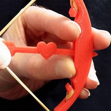bow arrow - shoot valentines day heart 5 metres toys & games fashion accessory bracelet fun love ring romance toy cupid valentine target band rubberband rubber holiday aim cupids romatic 3d print model - Mito3D
