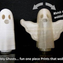 wobbly ghosts & garden creature decoration decorative design fantasy fun funny ghost halloween light model mount toy unique vampire wood zombie universal witch novelty festive designer dracula printinplace decor scan wobble holiday print place 3d print model - Mito3D