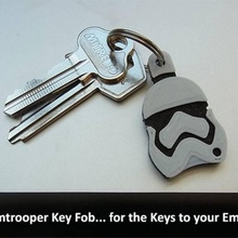 stormtrooper key fob fashion & accessories cool chain fun keyring movie ring star collectable video r2d2 organisation scifi wars darthvader theforceawakens empire vader keyfob strikes theempire 3d print model - Mito3D