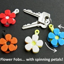 flower fobs key spin fashion & accessories christmas cool accessory easy gift simple small spinning stylish unique moving jewelry festive custom designer color birthday spindle place rotating season print trendy practical super smash bros 3d print model - Mito3D
