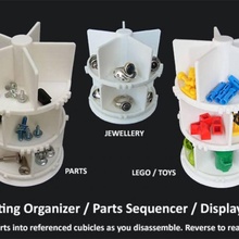 rotating organizer parts assembly sequencer display stand & garden christmas fashion holder container dad design easy electronics gift hobby jewellery lego model models mother office simple storage tools toys rings moving workshop organisation 3d print model - Mito3D