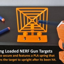 spring loaded target nerf gun fun toys & games competition game gaming gift hobby kids play safe sport toy wargames weapon flexible weapons safety outdoors competitive outdoor flexi wargame shooting 3d print model - Mito3D