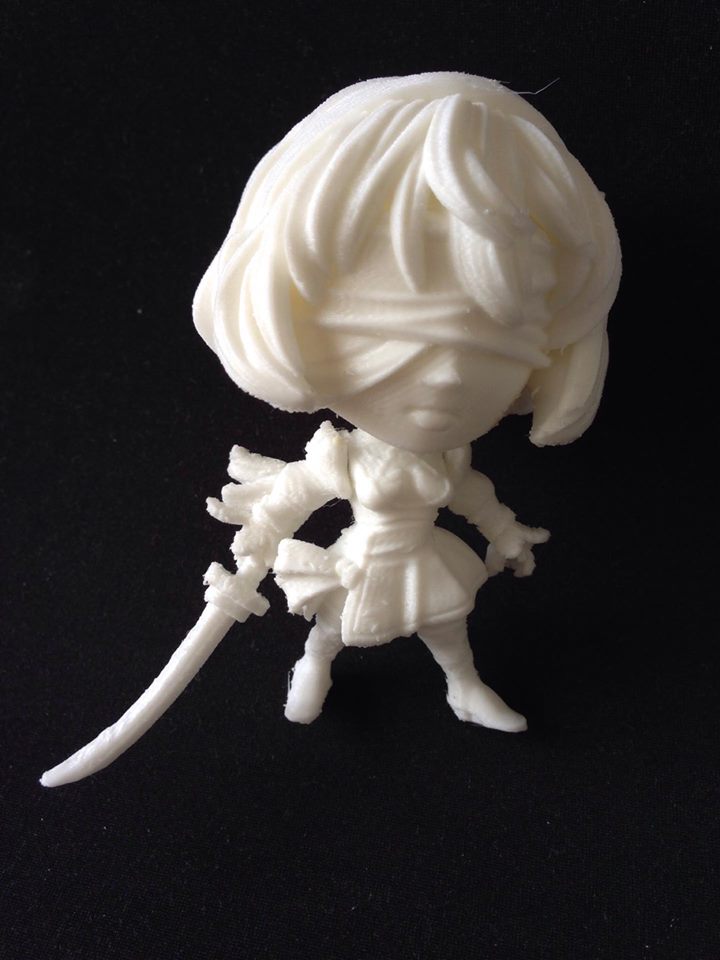 2b Miniatur Ventilator Kunst Videospiel yorha2b 3D print model - Mito3D