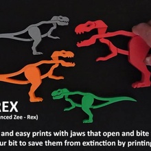 z rex jardín frio soporte animal animales criatura dinosaurio divertido gracioso regalo historia modelo modelos oficina Ciencias tirano saurio Rex juguete juguetes único popular casa prehistórico dinosaurios 3d print model - Mito3D