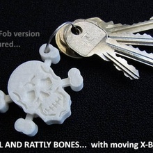 cráneo ruidosamente huesos Moda accesorios frio llave accesorio papá fácil divertido gracioso regalo joyería llavero modelo pirata anillo pequeña juguete único 3d print model - Mito3D