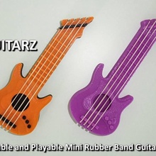 guitarz - tunable playble mini guitars education christmas cool flute fun gift guitar instrument music musical notes party pick play sound toy violin whistle novelty song playing band brother friend electric songs string groovy son 3d print model - Mito3D