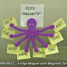 octo magnetz ultimate fridge magnet & garden holder animal display fun handy kitchen mother notes office photo tidy unique household moving magnetic octopus organisation novelty note magnets freezer organization print-in-place print place 3d print model - Mito3D