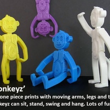 monkeyz jouets Jeux impression animal créature décoration décoratif amusement drôle modèle modèles singe jouet unique figures collectable mouvement gorille nouveauté décor blague 3d print model - Mito3D