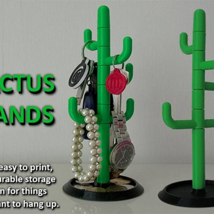 cactus stand jewellery holder key bracelet easy fun gift modular storage stylish unique watch household designer birthday father day fathers rotating bracelets practical mothers mum 3D print model - Mito3D
