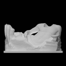 funerary group deceased winged female genius scan wing funeral 3d print model - Mito3D