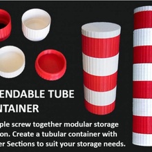 extendable modular tube container & garden holder bottle box bracelet chain customisable easy gift jewellery nuts office parts screw small storage tools toy toys customizable household rings workshop electrical spareparts sewing 3d print model - Mito3D