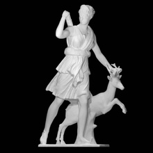 Diana gama escanear animal diosa naturaleza mujer cuerpo completo 3d print model - Mito3D