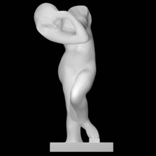 maquette meditazione voce scansione scultura rodin gesso 3d print model - Mito3D