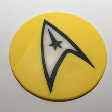 étoile randonnée tos entreprise commander logo Coaster plaque ventilateur art télé Star Trek scifi 3d print model - Mito3D