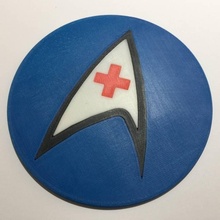 stella trekking tos uss impresa assistenza infermieristica Dipartimento logo sottobicchiere placca fan arte tv medico star Trek scifi 3d print model - Mito3D