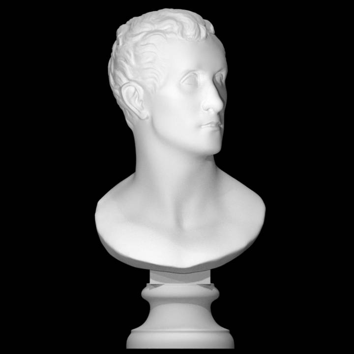 self-portrait sculptor antonio canova scan bust sculpture artist plaster antonio-canova 3D print model - Mito3D