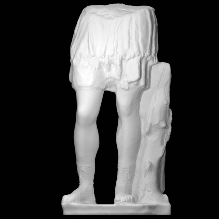 statua romano soldato scansione frammento 3D print model - Mito3D