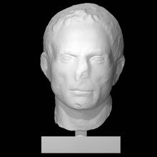 testa uomo scansione fallimento scultura marmo 3d print model - Mito3D
