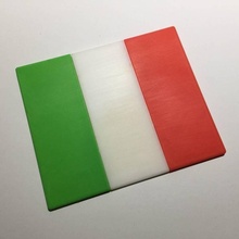 italian flag coaster education plaque sign italy 3d print model - Mito3D