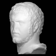 Caracalla analyse buste sculpture marbre empereur 3d print model - Mito3D