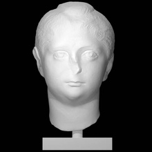 joven mujer escanear busto hembra cabeza escultura mármol 3d print model - Mito3D