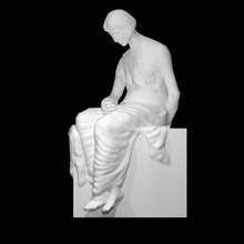 donna seduta memoriale scansione 3d print model - Mito3D