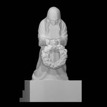 praying woman memorial scan 3d print model - Mito3D