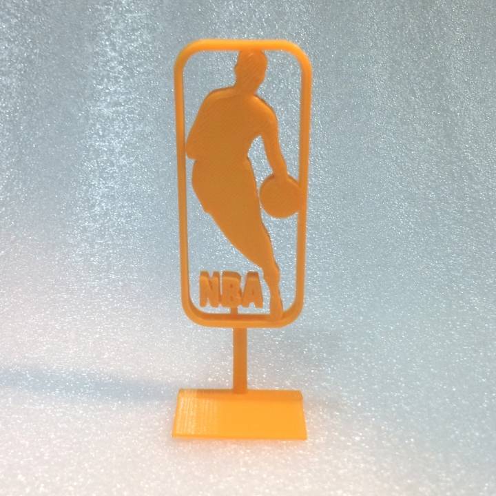 nba logo fan arte cartello pallacanestro gli sport 3D print model - Mito3D