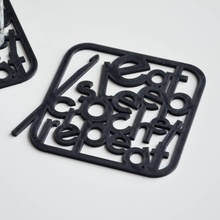 eat sleep crochet repeat coaster & garden design krawka 3d print model - Mito3D