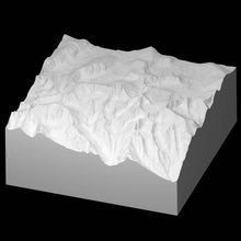 mt whitney 10km collectible mountain education climbing collectable relief map 3d topo 3d print model - Mito3D