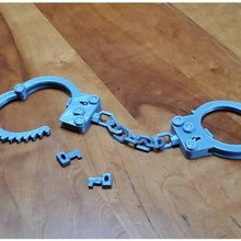 handcuffs complete single bed print toys & games hand 3d print model - Mito3D