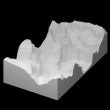 melek iniş Zion kanyon Ulusal park Eğitim yürüyüş Rahatlama harita 3 boyutlu topo iz 3d print model - Mito3D