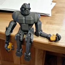 print-in-place articulated figure zippityboombot toys & games tinkercad 3d print model - Mito3D