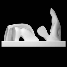 piece reclining figure draping scan woman fullbody 3d print model - Mito3D