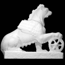 griffin grasping nemesis wheel fate scan sculpture marble israel 3d print model - Mito3D