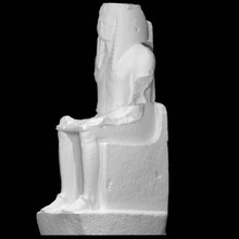statue ramesses iii analyse Egypte sculpture basalte Beth Shean 3d print model - Mito3D