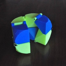 durable plegable cubo bisagra patas juguetes juegos emmett personalizador scad 3d print model - Mito3D