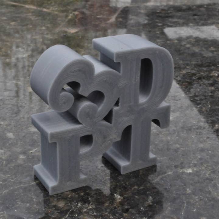 Liebe Podcast Garten 3d Drucken Robert Indiana 3D print model - Mito3D