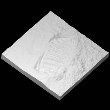 pequeña paso educación espacio Apolo Luna nasa huella astronauta zumbido Aldrin neil Armstrong 3d print model - Mito3D