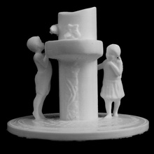 fountain lodz poland scan fish girl sculpture water boy 3d print model - Mito3D
