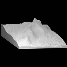 yosemite Cattedrale picco formazione scolastica roccia arrampicata 3d topo tuolumne prati 3d print model - Mito3D