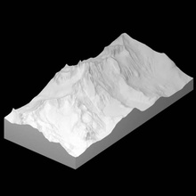 orientale sierra minareti formazione scolastica arrampicata montagna 3d carta geografica 3dtopo 3d print model - Mito3D