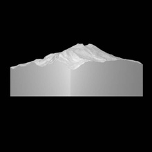 mt Elbrus 10 km Sammlerstück Berg Bildung Klettern 3dtopo Gipfel 3d print model - Mito3D